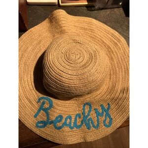 Beachy Women's Aqua Sun Beach Hat Floppy Vacations bohemian Boho